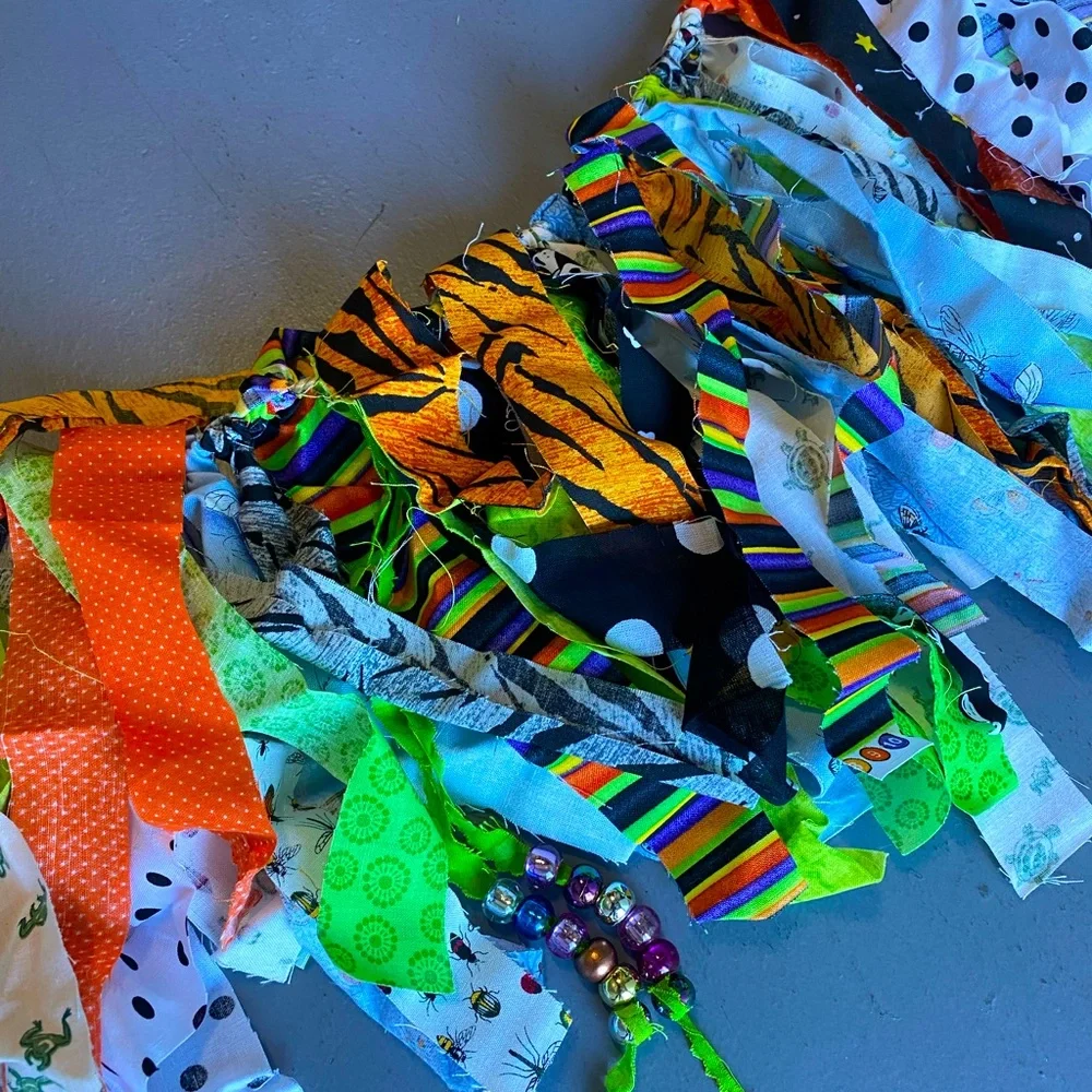 🎃One Of A Kind Handmade Halloween Fabric Strip Banner🎃